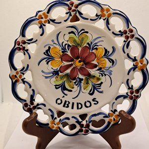 HAND PAINTED PORTUGUESE CERAMIC WALL DECOR HANGING PLATE